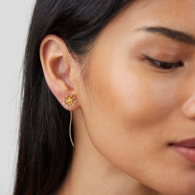 ウィッシュ ダンデライオン 18K ゴールド ピアス