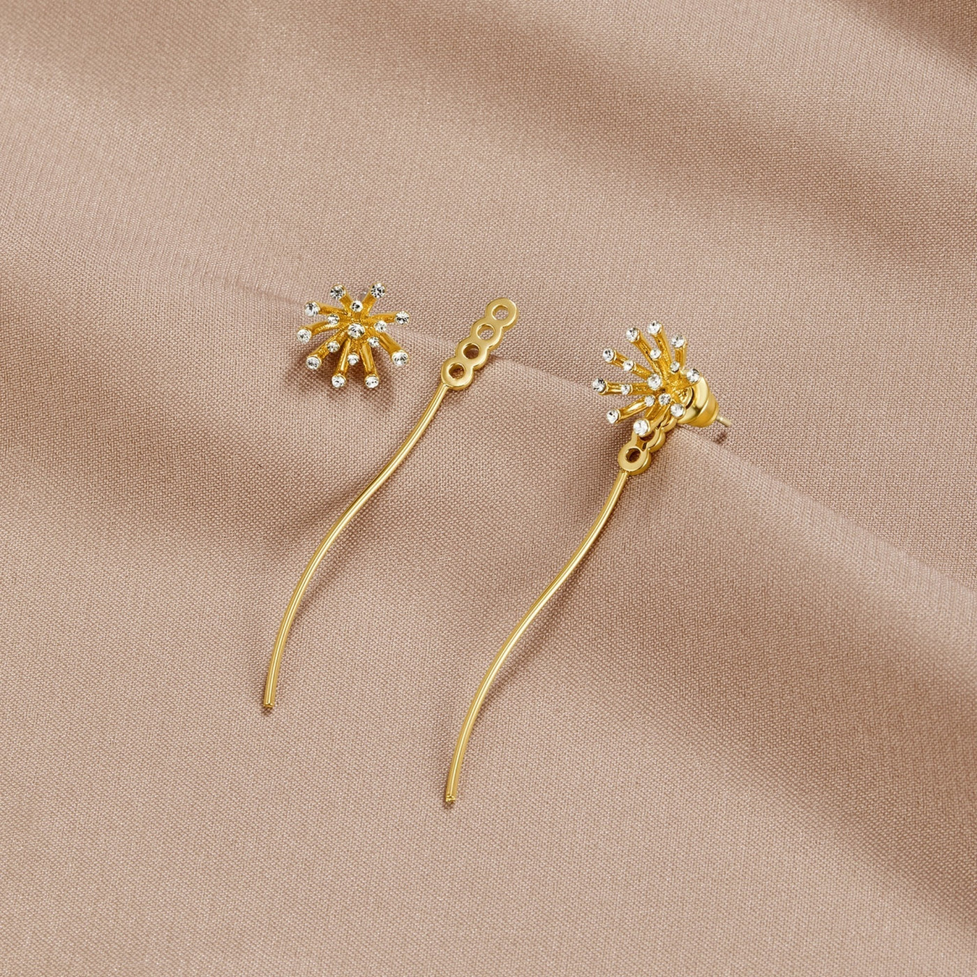 ウィッシュ ダンデライオン 18K ゴールド ピアス
