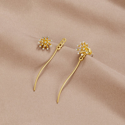 ウィッシュ ダンデライオン 18K ゴールド ピアス