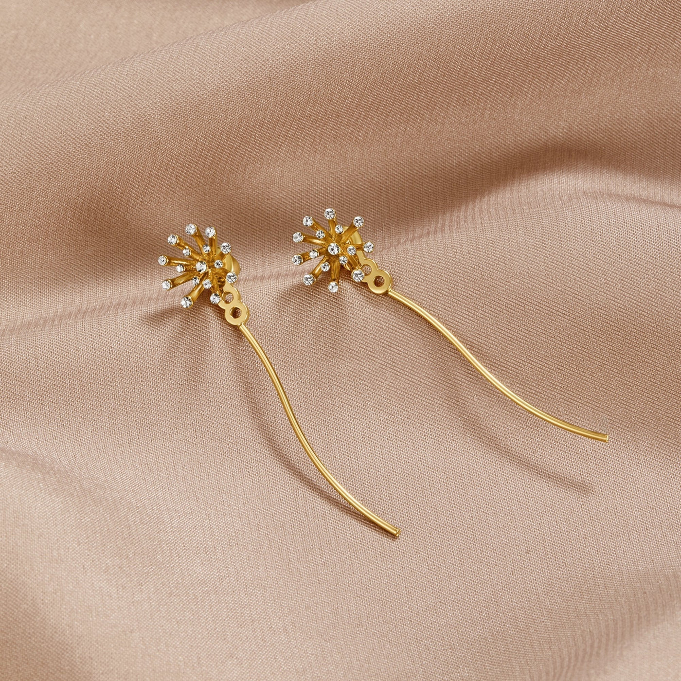 ウィッシュ ダンデライオン 18K ゴールド ピアス