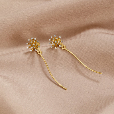 ウィッシュ ダンデライオン 18K ゴールド ピアス
